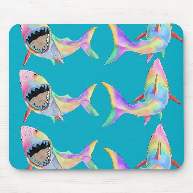 Haifisch-Ozean-Kunst  Mousepad (Vorne)