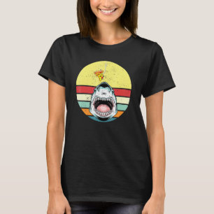 Haifisch Pizza Retro Vintage Pizzeria Pizza Koch T-Shirt