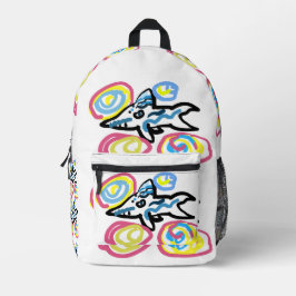 Haifisch Sommer Bedruckter Rucksack