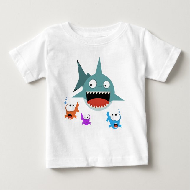 Haifisch-Spaß-Säuglings-T - Shirt (Vorderseite)