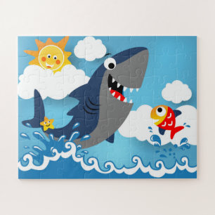 Haifisch Sternfisch Meeresleben Kinderpuzzle