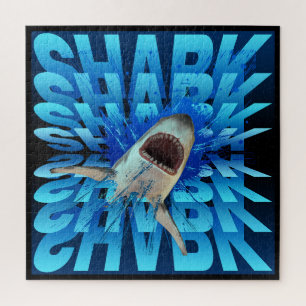 Haifisch-Text-Effekt-Typografie