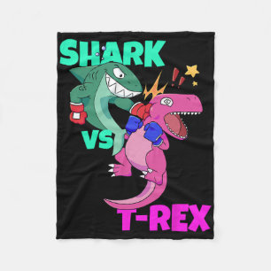 Haifisch vs. Dinosaurier T Rex Boxhandschuhe für K Fleecedecke