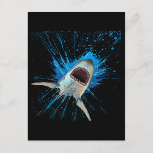 HAIFISCH WASSER SPRITZER OZEAN POSTKARTE
