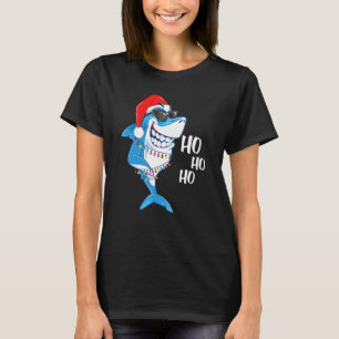 Haifisch-Weihnachtsmann-T-Shirt Haifisch-Mütze leu T-Shirt