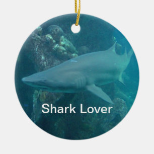 Haifisch-Weihnachtsverzierung Keramik Ornament
