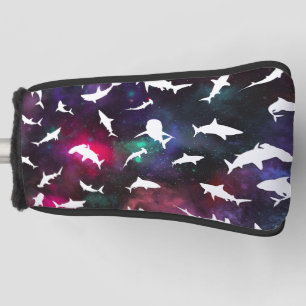 Haifisch-weißer Schatten auf der Dunklen Galaxie Golf Headcover