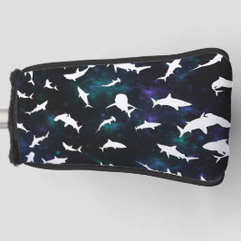 Haifisch-weißer Schatten auf der Dunklen Galaxie Golf Headcover