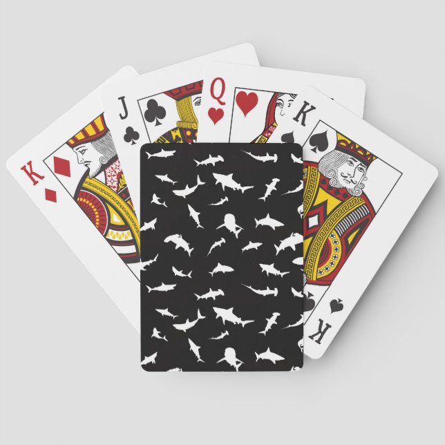 Haifisch-weißer Schatten auf der Dunklen Galaxie Spielkarten (Rückseite)