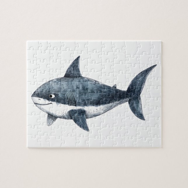 Haifisch zeichnend klein (Horizontal)