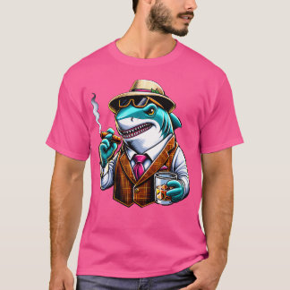 Haifisch-Zigarre und Whiskey T-Shirt
