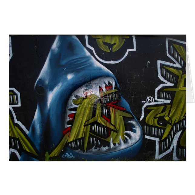 Haifischangriffs-Graffiti (Vorderseite (Horizontal))