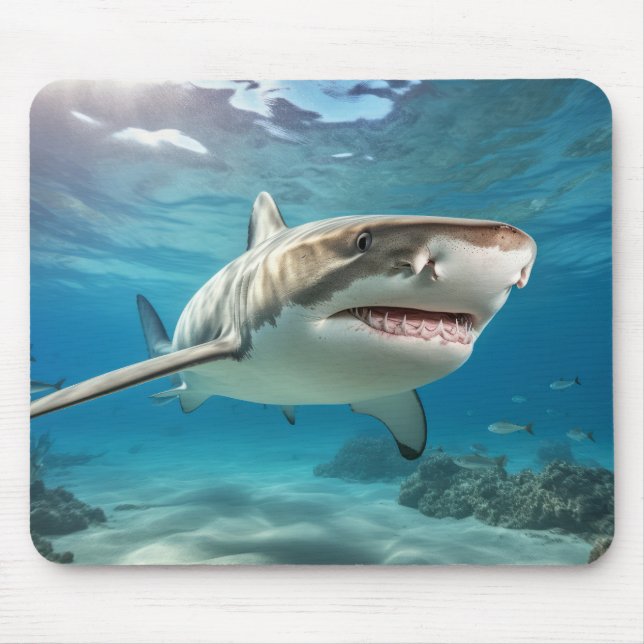 Haifische Blauer Ozean Tiefsee Mousepad (Vorne)