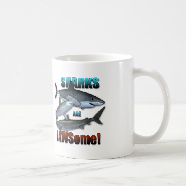 Haifische sind JAWSome! Kaffeetasse (Rechts)
