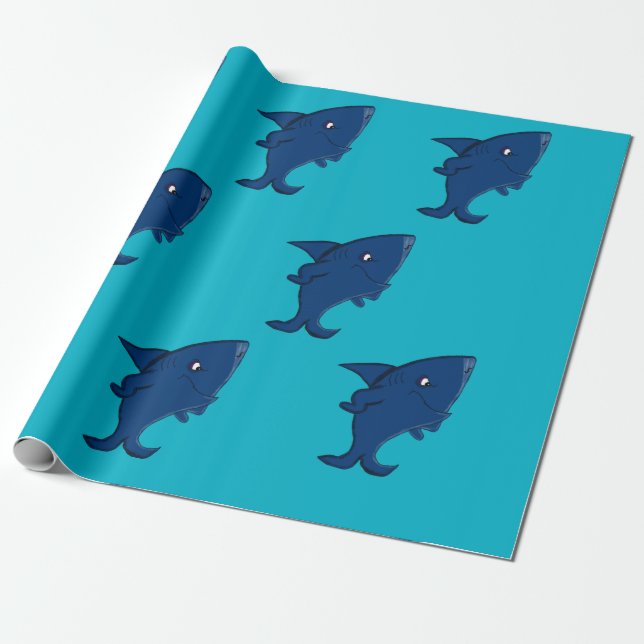 Haifischentwurfs-Packpapier Geschenkpapier (Ungerollt)
