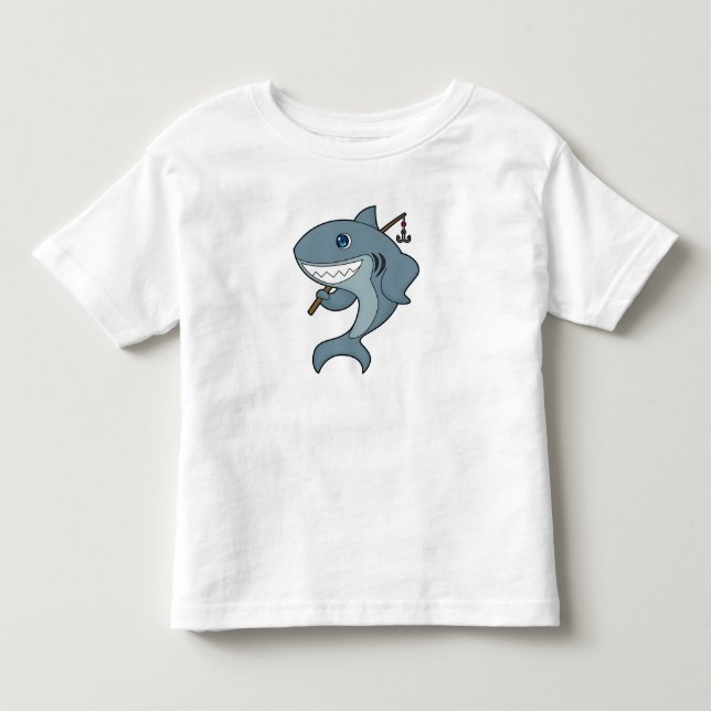 Haifischfischfischerei - Fischfangstange Kleinkind T-shirt (Vorderseite)