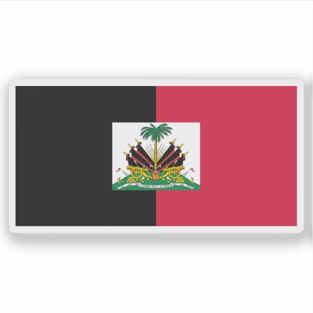 Haifischflagge, verwendet von den Duvaliers (1964- Aufkleber (Vorderseite)