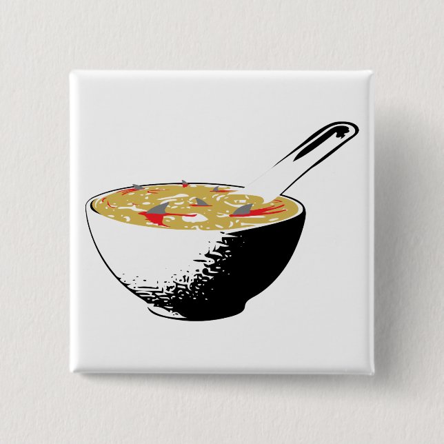 Haifischflossensuppe Button (Vorderseite)