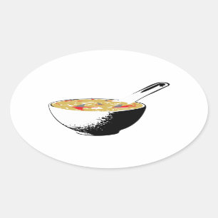 Haifischflossensuppe Ovaler Aufkleber