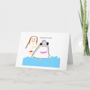 Haifischfreundeskarte Karte