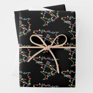 Haifischliebhaber Baum Weihnachten Xmas Haustier T Geschenkpapier Set