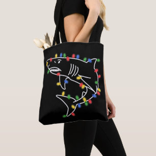 Haifischliebhaber Baum Weihnachten Xmas Haustier T Tasche