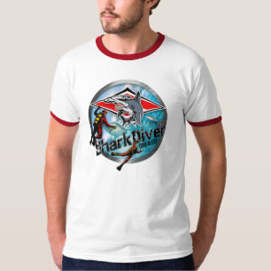 Haifischtaucher-Cartoon T-Shirt