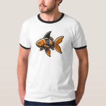 Haiflossen-Goldfisch-T-Shirt von Vin Zzep
