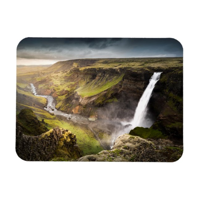 Haifoss Waterfall | Sommer in Island Magnet (Horizontal)