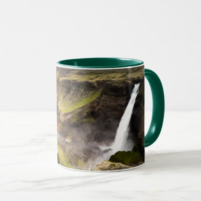 Haifoss Waterfall | Sommer in Island Tasse (VorderseiteRechts)