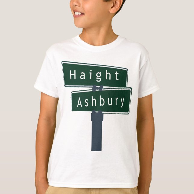 Haight Ashbury Klassiker-Straßenschild T-Shirt (Vorderseite)