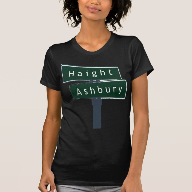 Haight Ashbury Klassiker-Straßenschild T-Shirt (Vorderseite)