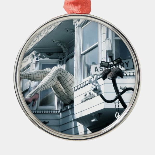 Haight-Ashbury Silbernes Ornament (Vorne)
