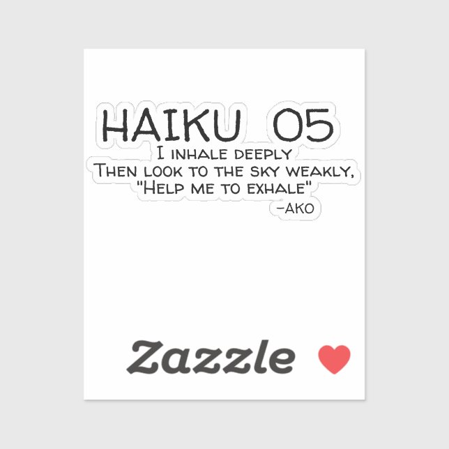 HAIKU 05 AUFKLEBER (Blatt)