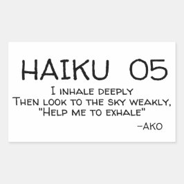 HAIKU 05 RECHTECKIGER AUFKLEBER