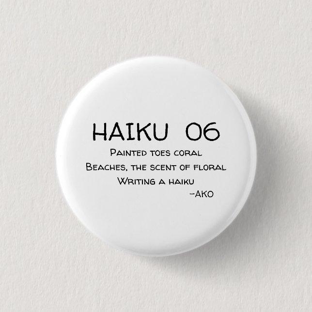 HAIKU 06 BUTTON (Vorderseite)