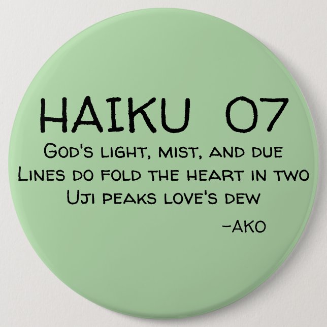 HAIKU 07 BUTTON (Vorderseite)