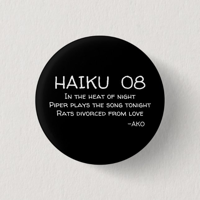 HAIKU 08 BUTTON (Vorderseite)