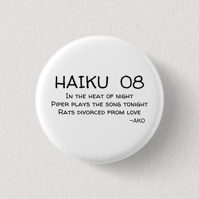 HAIKU 08 BUTTON (Vorderseite)