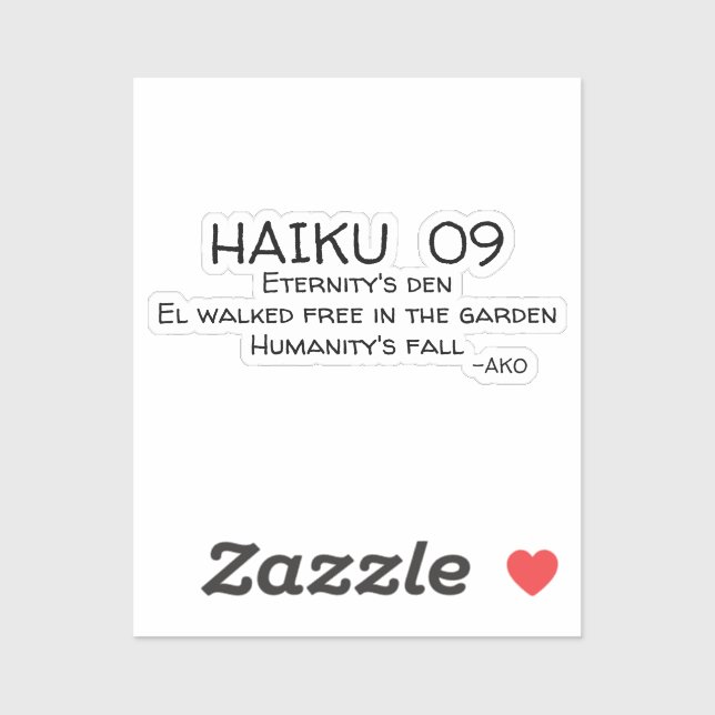HAIKU 09 AUFKLEBER (Blatt)