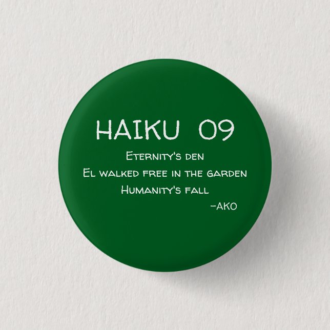 HAIKU 09 BUTTON (Vorderseite)