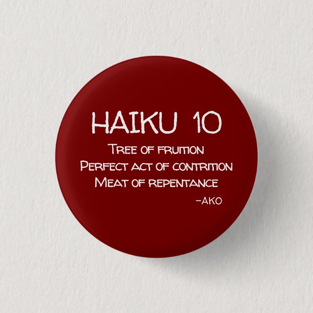 HAIKU 10 BUTTON (Vorderseite)