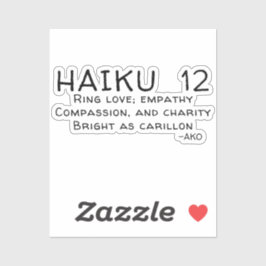 HAIKU 12 AUFKLEBER