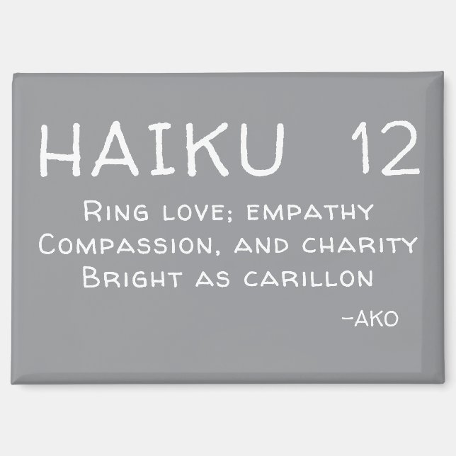 HAIKU 12 MAGNET (Vorderseite)