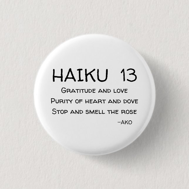 HAIKU 13 BUTTON (Vorderseite)
