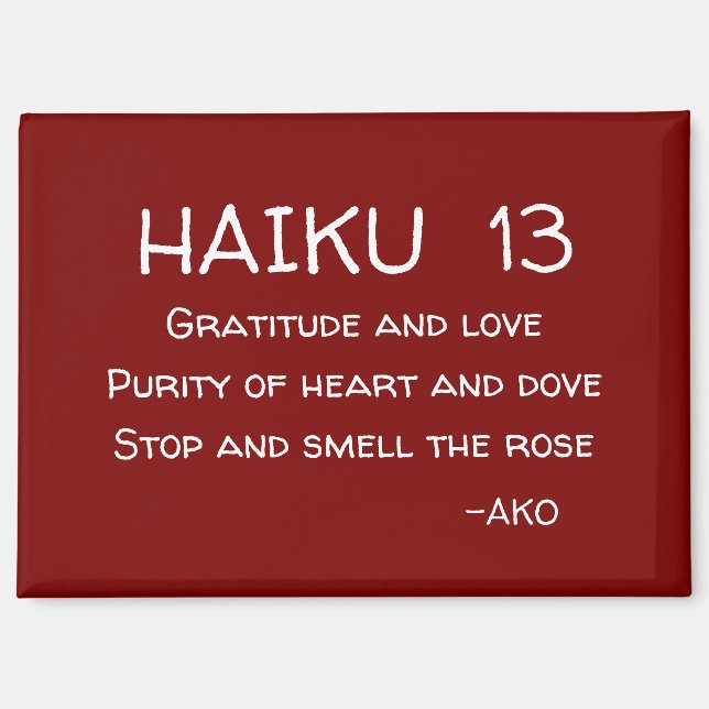 HAIKU 13 MAGNET (Vorderseite)