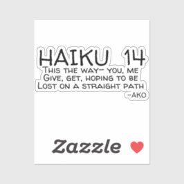 HAIKU 14 AUFKLEBER