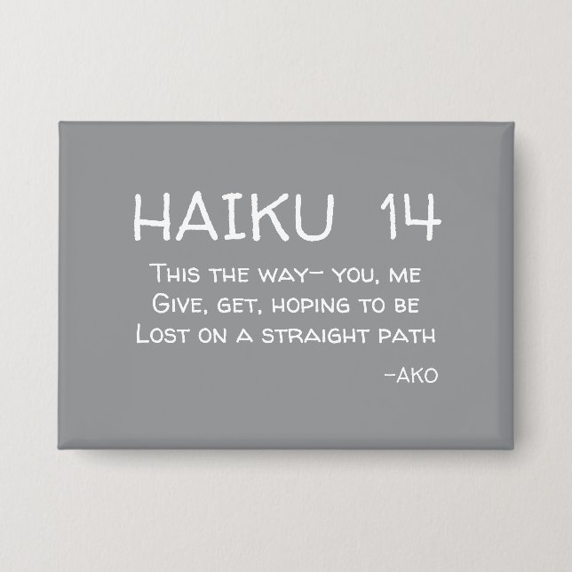 HAIKU 14 BUTTON (Vorderseite)
