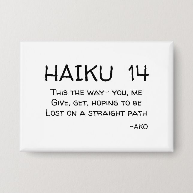 HAIKU 14 BUTTON (Vorderseite)