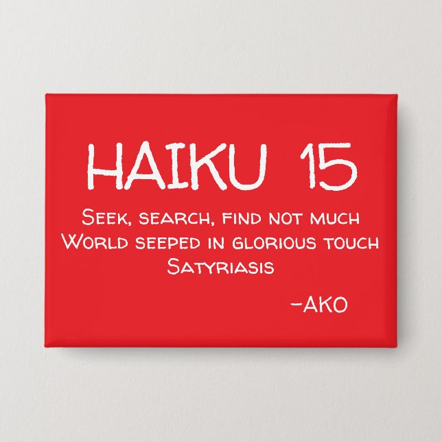 HAIKU 15 BUTTON (Vorderseite)